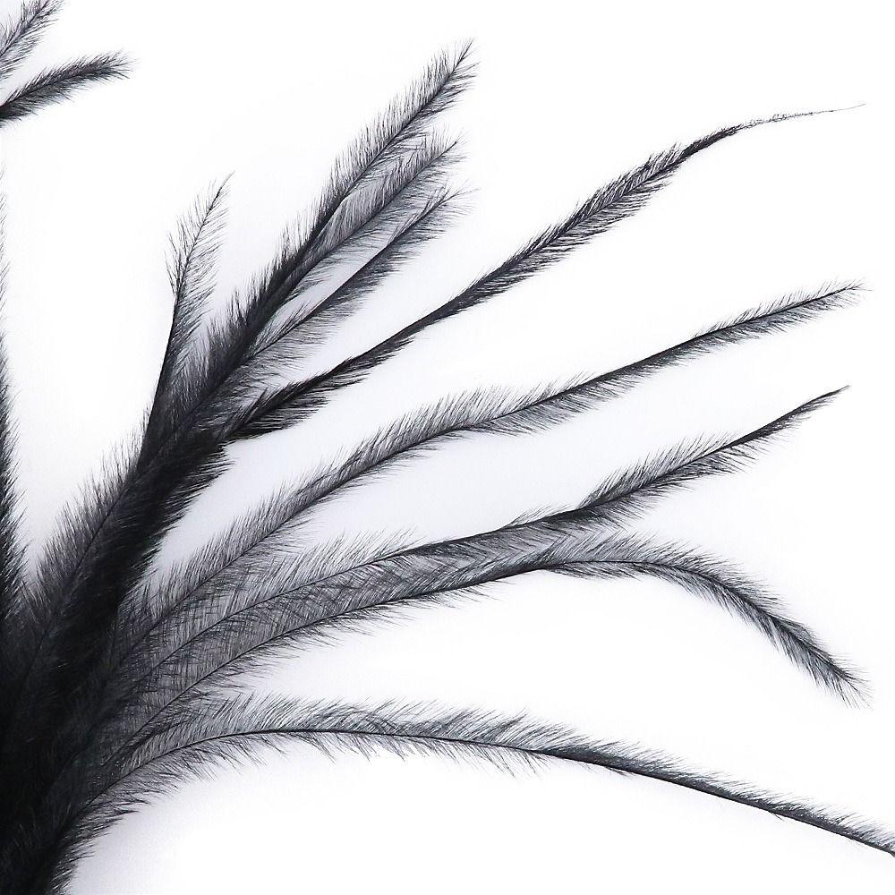 100Pcs DIY Natural Ostrich Feather Ribbon Tassel Feathers Trim for Craft Jewelry Making Accessory