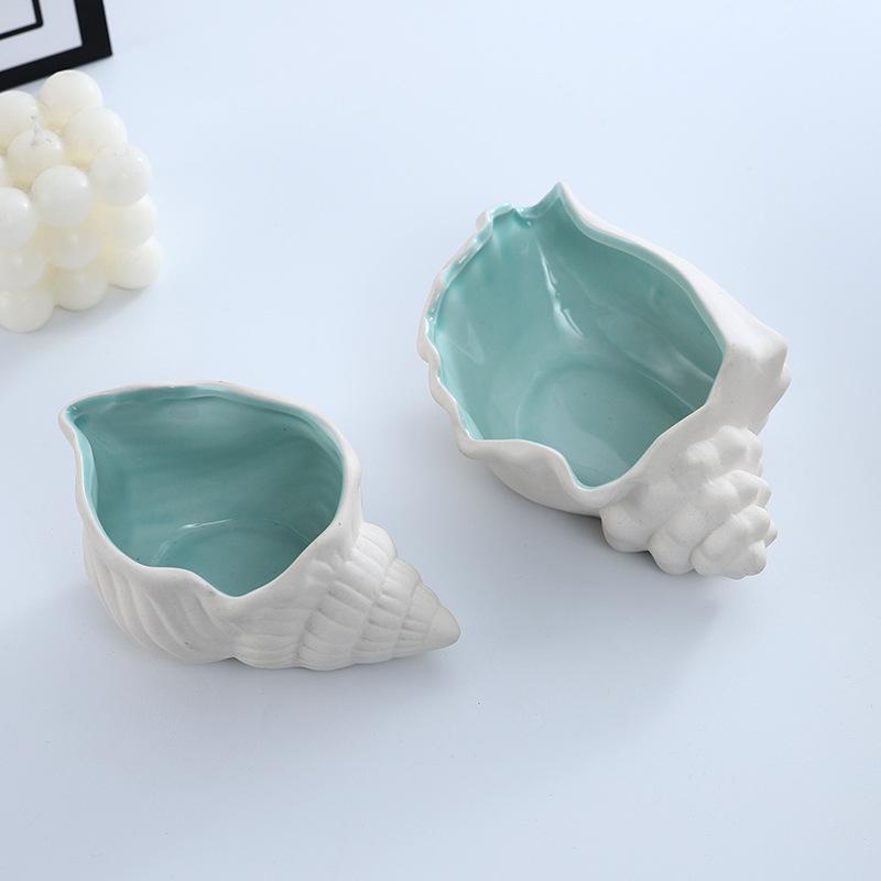 1 шт. Керамический поднос для украшений, форма раковины, морской звезды, аква, ракушка, блюдце для мелочей, керамическая подставка для колец, серег, декоративный в океанской тематике