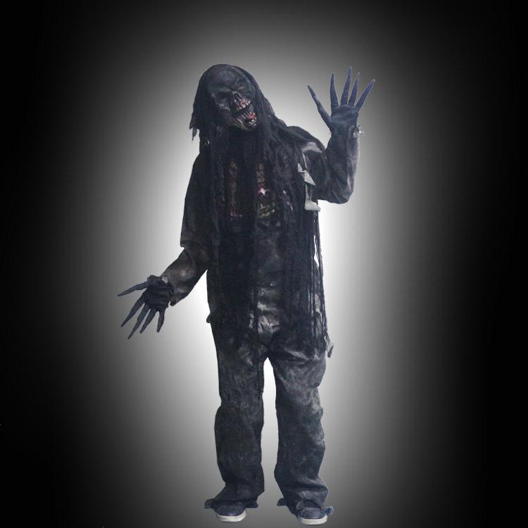 Adult Burnt Zombie Costume Ball Party Outfit Scary Halloween Costume Role Play and Fun
