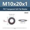 Yigu Waterproof Insulating PVC Gasket M2-M10, Black Leakproof Flat Washer M4-M5