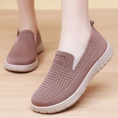 Shoes Women's Summer Breathable Soft Soles Are Not Tired, Single Shoes One Pedal Mother Shoes Thick-soled Casual Old Beijing Cloth Shoes Women