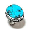 Tibetan Turquoise Gemstone 925 Sterling Silver Gift Jewelry Ring Size 6