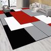 Modern Geometric Large Living Room Carpet Red Colour Home Decoration Sofa Table Mats Large Area Soft Washable Rugs for Bedroom