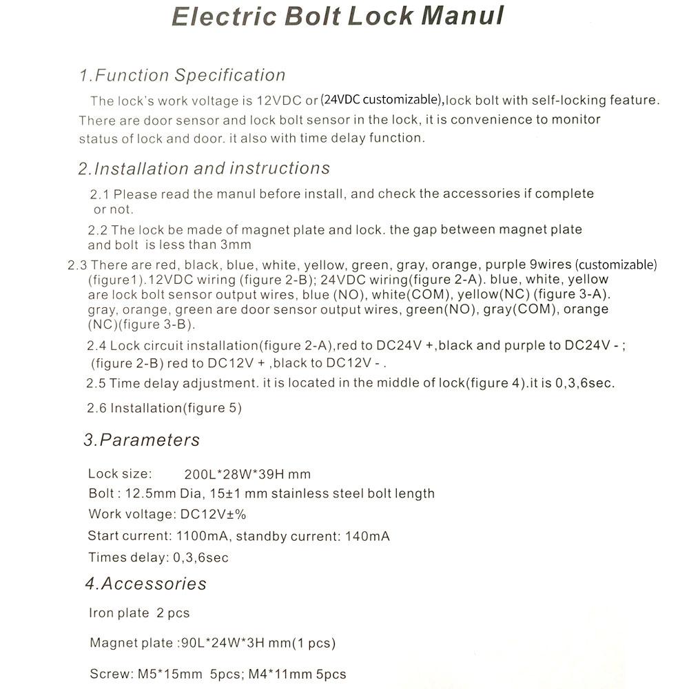 DC12V Электрический замок Магнитный выход NC/NO с таймером Врезной дверной замок Fail Safe Fail Secure Bolt Врезной дверной замок
