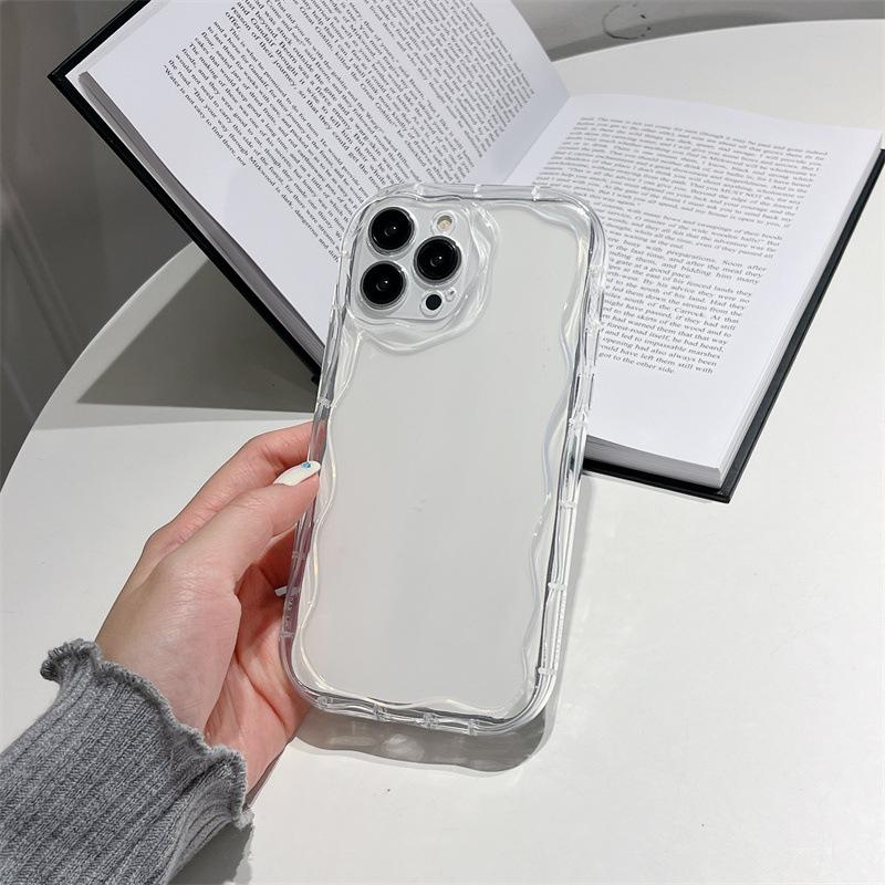 Кремовая текстура, волнистый край, мягкий силиконовый чехол, чехол для телефона для iPhone Samsung Huawei Honor Xiaomi Redmi Infinix Tecno, мягкая задняя крышка