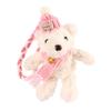 PP Cotton Stuffed Bear Pendant Scarf Bag Decoration Bib Bear Plush Key Chain  Children