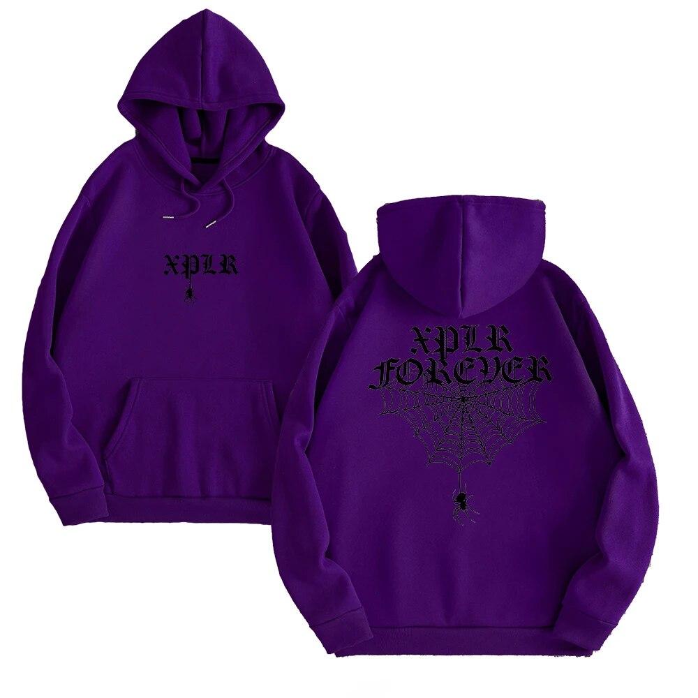 Толстовка унисексXPLR Hell Week Spider Merch, зимние толстовки с капюшоном, милая уличная одежда, с длинными рукавами, новый свитшот с логотипом Y2K
