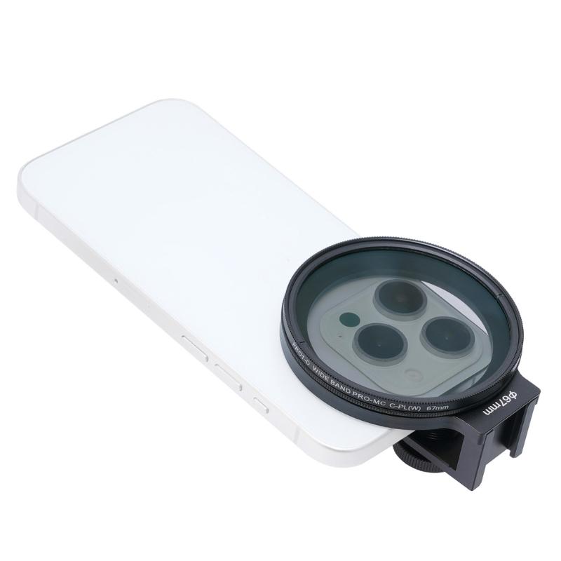Versatile 67mm Mobile Lens Filter Mount Smartphone Filter Bracket Action Camera Accessories Suitable for Phone 14/15