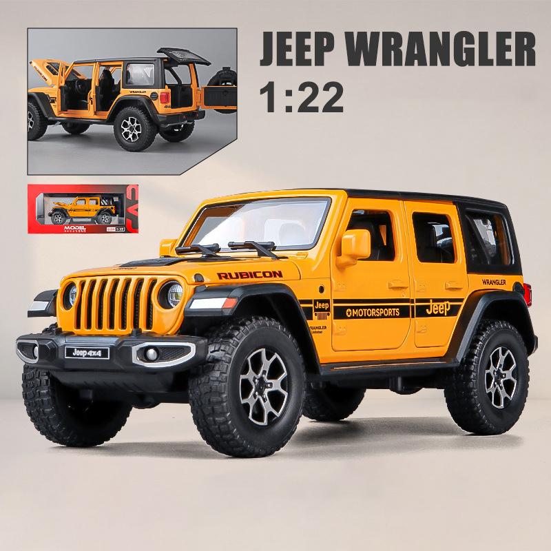 1/22 масштабная игрушечная машина для бездорожья, 7 дверей для Wrangler, литая под давлением модель игрушечного автомобиля, металлический сплав, детские транспортные средства с фрикционным приводом, двери открываются, свет и звук