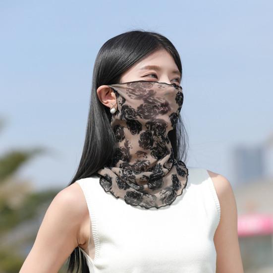 Printed Summer Neck Scarf Breathable Sun Protection Scarf Outdoor Sport Neck Tube Face Mask Multipurpose Scarf for Cycling Daily Use