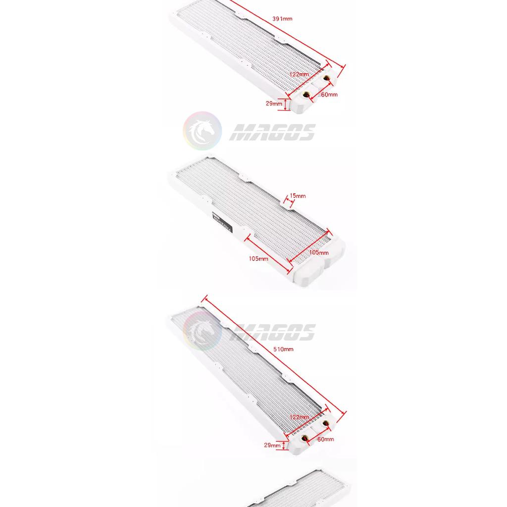 FREEZEMOD Медный радиатор G1/4'' толщиной 29 мм 120/240/360/480 мм для ПК с водяным охлаждением. Рядный радиатор-охладитель для 120-мм вентилятора