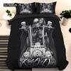 Комплект постельного белья с черепом King, комплект постельного белья с принтом «Красавица черепа», комплект постельного белья с мотором Ride or Die, угловые типы готического постельное белье с черепом