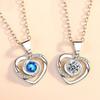 New Luxury Crystal CZ Heart Pendant Choker Necklace 925 Sterling Silver Chain Necklaces For Women Wedding Jewelry Gifts