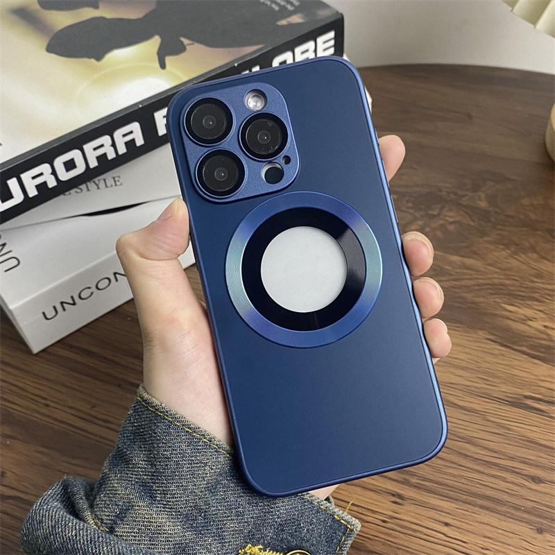 Магнитный мягкий чехол для телефона iPhone16 15 14 13 Pro Max с 9D HD камерой защитная стеклянная пленка поддержка беспроводной зарядки