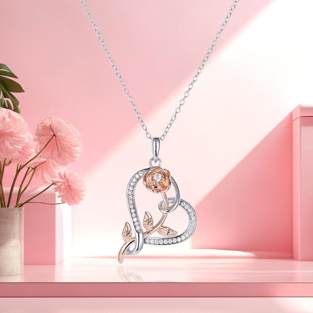 Циркониевое ожерелье превосходного качества с гравировкой, открытое сердце, сюрприз, рождественский подарочный набор, сердцевидный светодиодный свет, день рождения, женский, материнский