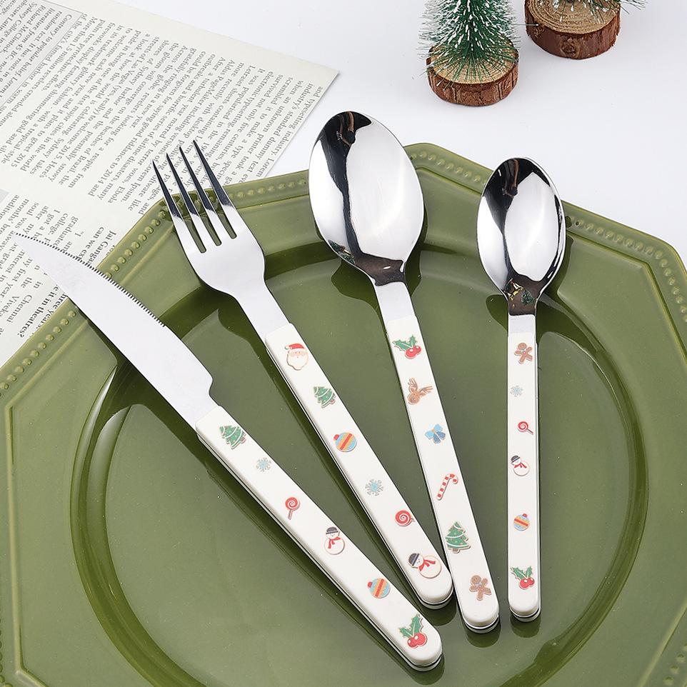 HANYANG Stainless Steel Tableware Family Hotel Supplies Steak Knife, Fork and Spoon Set Western-style Tableware