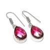 Natural Bi-Color Tourmaline 925 Sterling Silver Jewelry Earring 1.30" K8z29