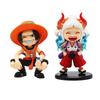 Аниме персонаж One Piece смеющийся приседающий Эйс ПВХ милая кукла Ямато машина Q версия модный бренд мультяшные настольные украшения