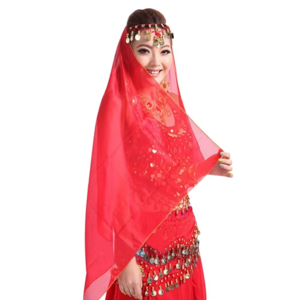Chiffon Indian Dance Headband 150cm Women Headdress Fashion Belly Dancing Scarf  Show Costumes