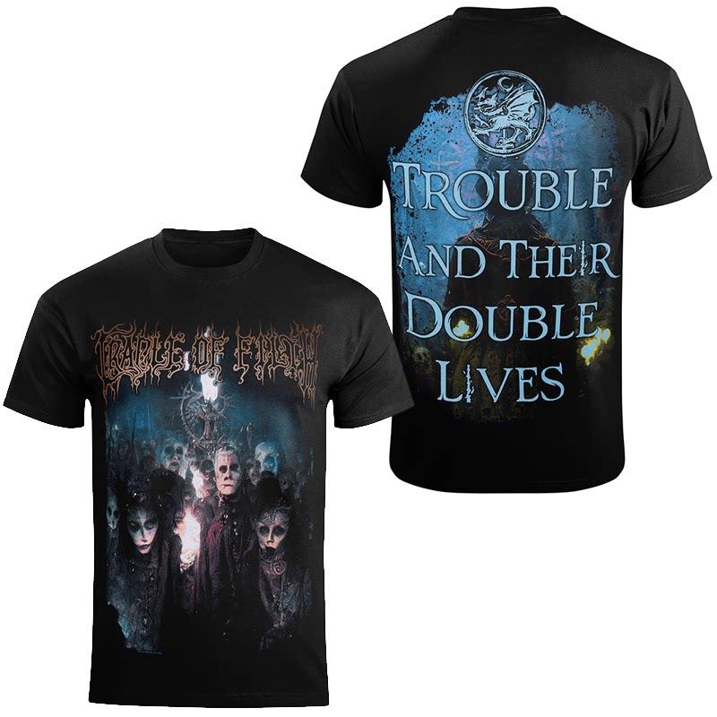 Summer Cradle of Filth Bands Extreme Gothic Black Metal Rock Dark American Shortsleeved Tshirt