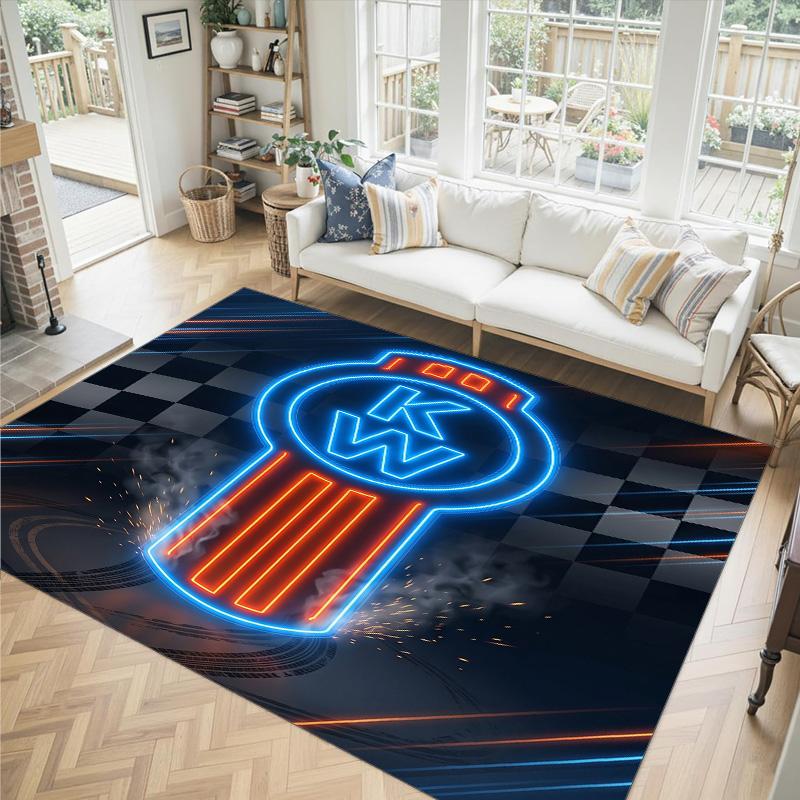 Kenworth Design Crystal Velvet Carpet Cozy Non?Slip Printed Rug For Bedroom Living Room Entrance