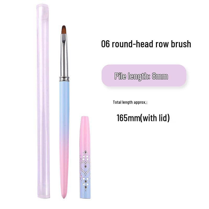 15-Piece Nail Art Pen Set: Line, Ombre, Carving, Painting, and Gel Brushes.