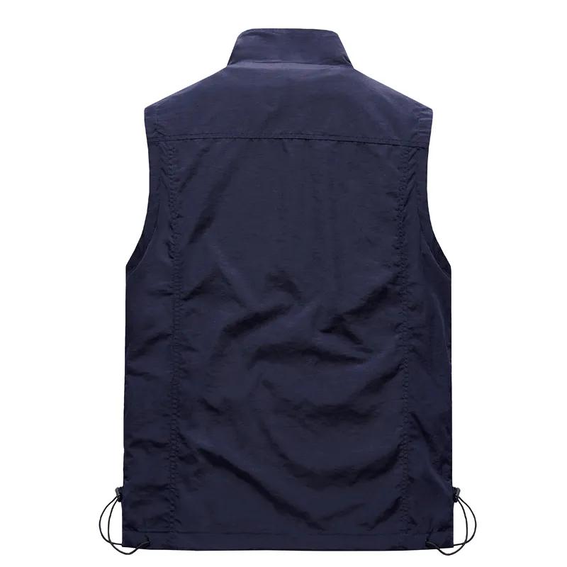 Men's Lightweight Stand Collar Zip Up Vest with Mesh Lining Outdoor Sleeveless Jacket for Hiking Travel