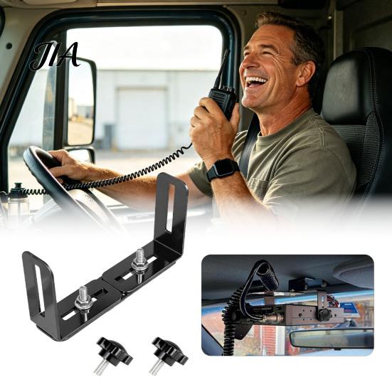 Flexible Equipment Holder for Trucks Universal CB Radio Mount Bracket, Adjustable 6-10 Inch Heavy Duty Car Stereo Dashboard Bracket Vehicle