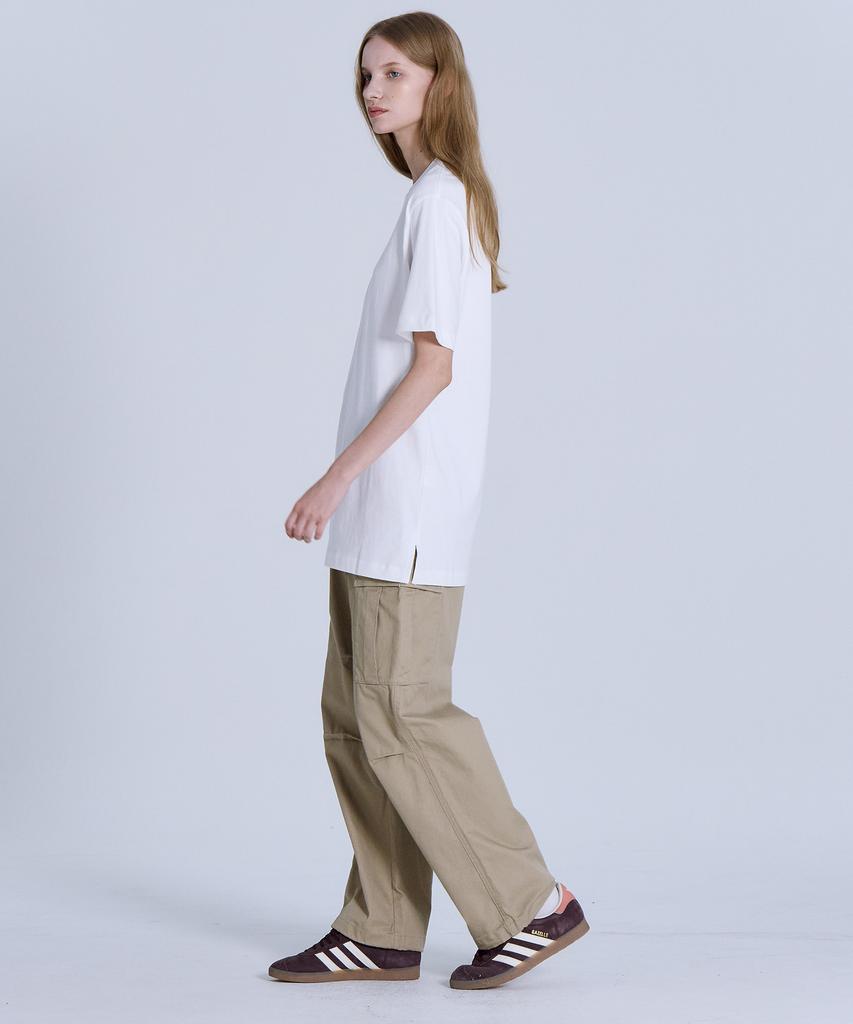 BASIC HOUSE Uni Layered Round Short Sleeve T-Shirt_Standard Length (+4Cm) Lats0104