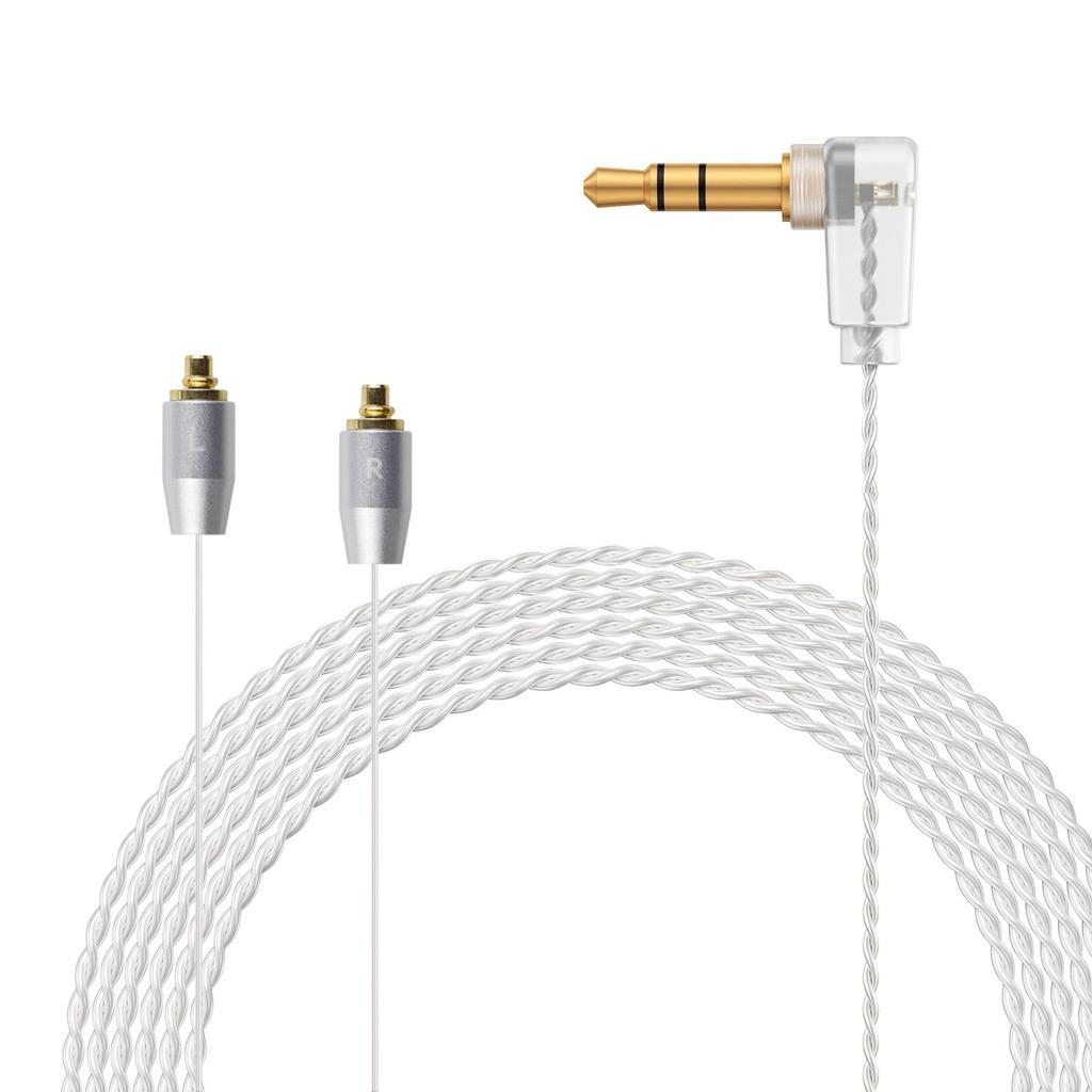 OKCSC Aurora for Earphone Cable 2 Cores High Purity OFC Silver Plated Compatible with SENNHEISER Compatible with Earphones Extra Fine Type Length