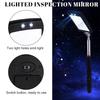 A84E-6Pcs LED Telescoping Inspection Mirror,Retractable LED Mechanical Mirror Tool,Retractable Under Vehicle Detection Mirror