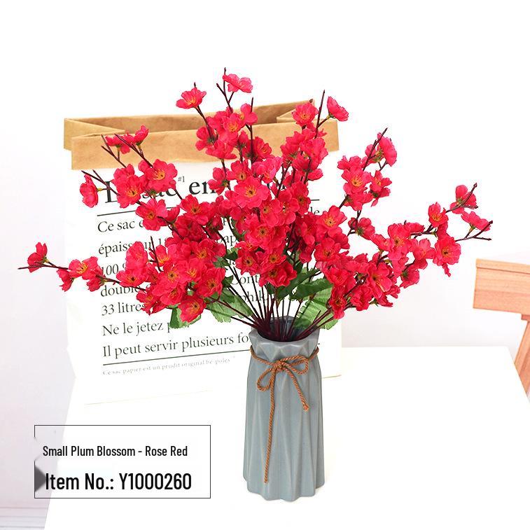 Silk Peach Blossom Branches - 7/9/30 Branches, Faux Floral Decoration for Living Room, Wedding, or Landscaping