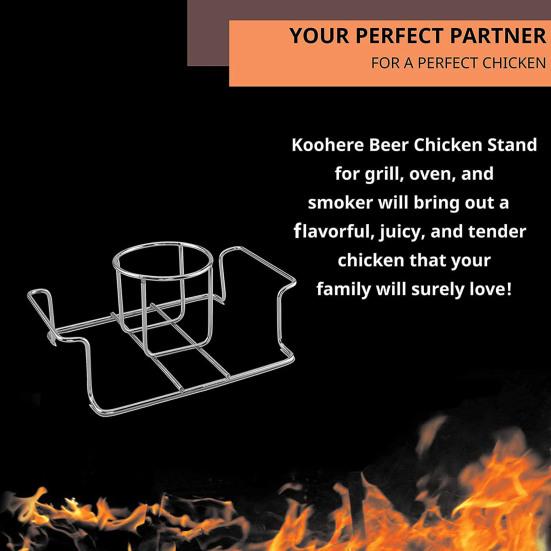 Подставка для курицы из нержавеющей стали Yousheng для гриля, духовки, пивной банки, подставка для курицы, вертикальная жаровня для приготовления пищи на открытом воздухе и в помещении