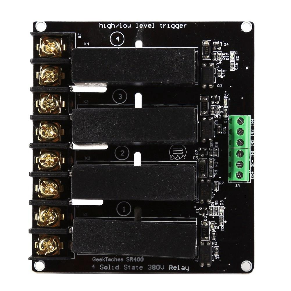 380 В 8 А 4-канальная модуль-плата твердотельного реле SSR-контроллер переключения