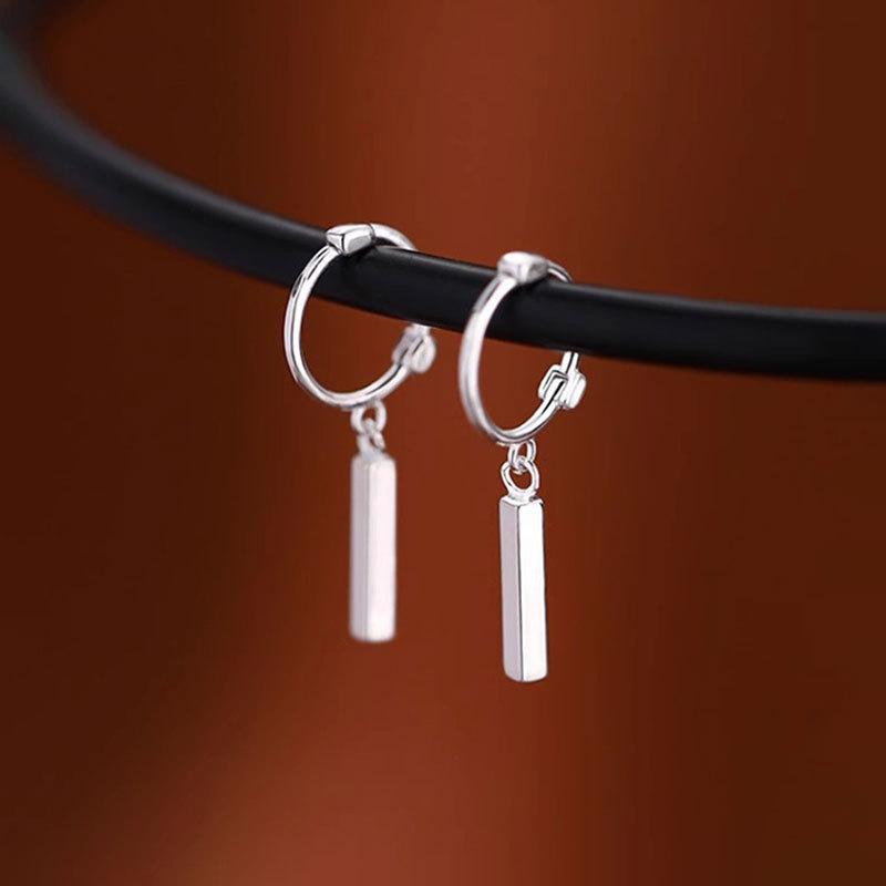 Difeng S999 Серьги-палочки из стерлингового серебра для женщин - Элегантный минималистичный дизайн