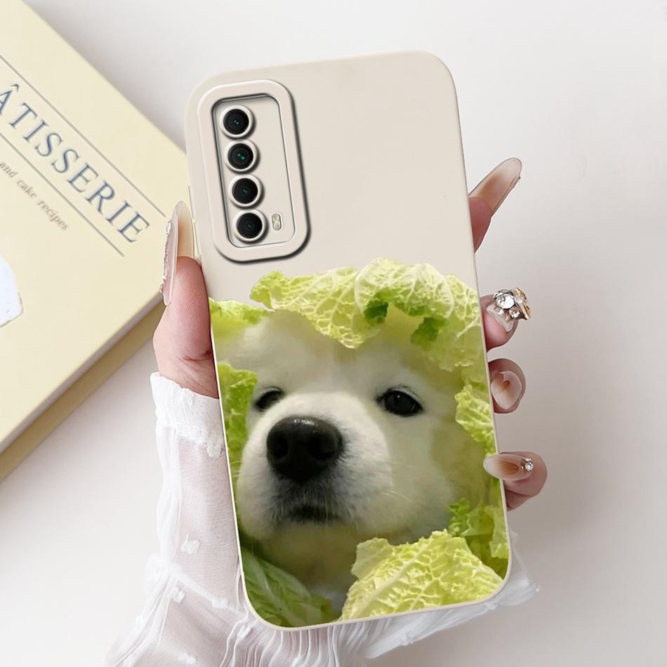 For Huawei P Smart 2021 Case Huawei Y7a PPA-LX3 PPA-LX2 PPA-LX3 Cute Panda Rabbit Soft Silicone Shockproof Phone Cases