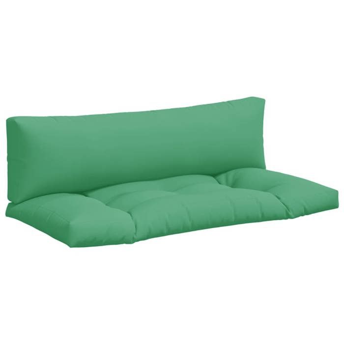 VidaXL Coussins de palette lot de 2 vert tissu 360927