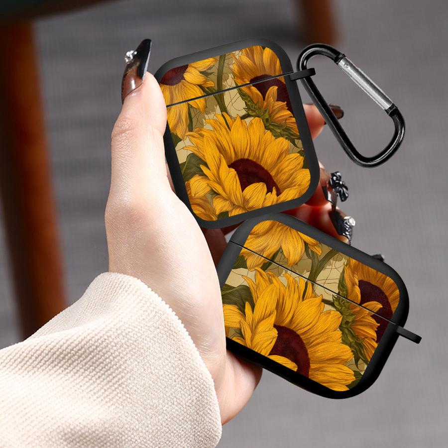 Case For Airpods 4 2 Pro2 Pro3 1 Pro 3 Earphone Cases Cover Sunflower Tulip