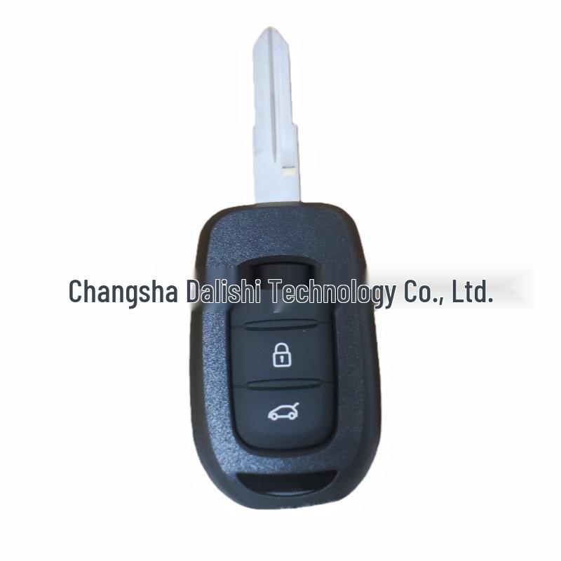 Renault 2/3-Button Remote Key Shell Replacement (No Logo, Blank, Straight Plate)