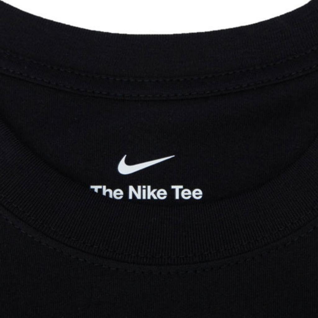 Nike Логотип с принтом короны в американском стиле ретро, спортивная футболка с короткими рукавами и заниженными плечами, мужские топы, черные FJ2351-010