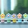 Shake Head Flower Ornament Car Small Flower Bobble Head Ornaments  Auto Interior Accessories