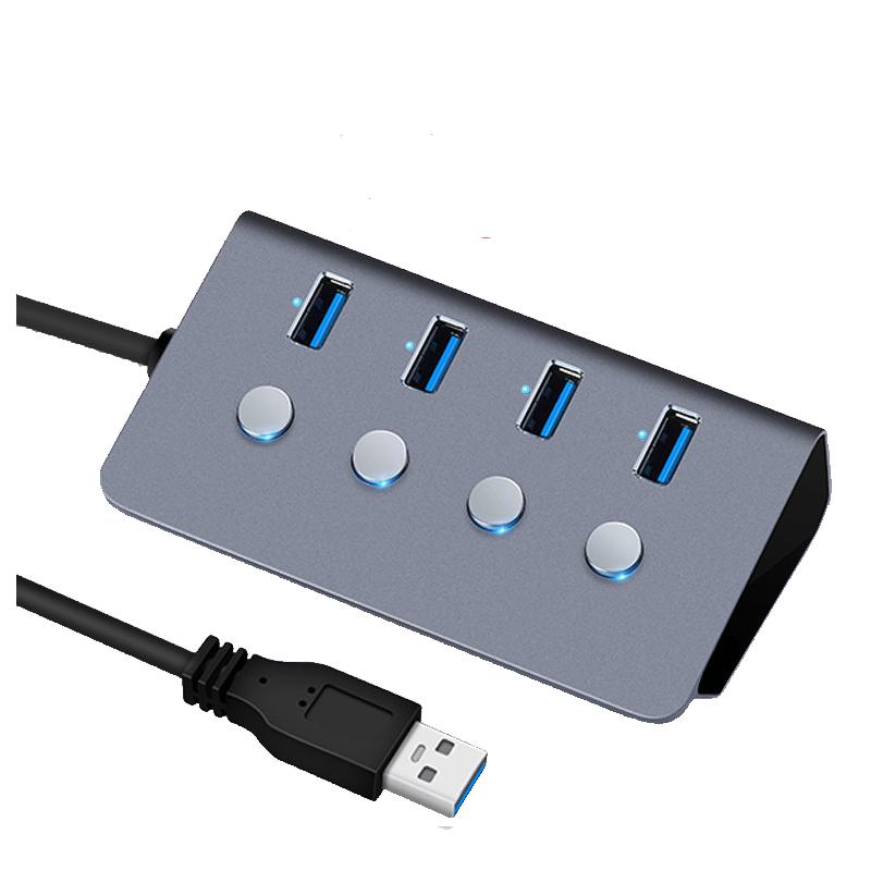 Высокоскоростной USB 3.0 концентратор с индивидуальными переключателями