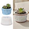 Creative Round Flower Pot Silicone Mold With Textured Design For DIY Home Gardening Durable Food Grade Material Heat Resistant