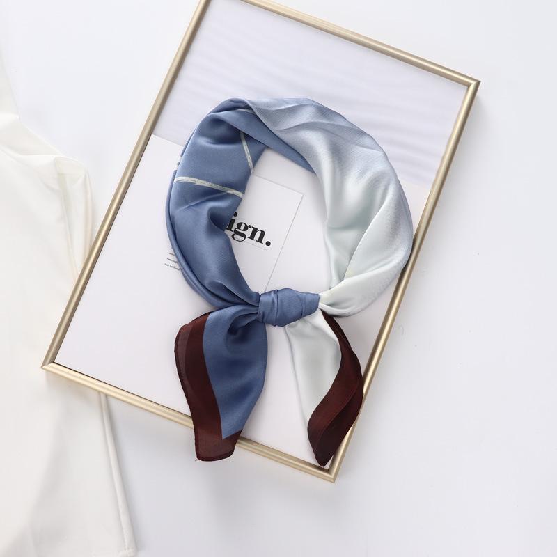 Женский универсальный шелковый квадратный шарф – летняя японская и корейская мода