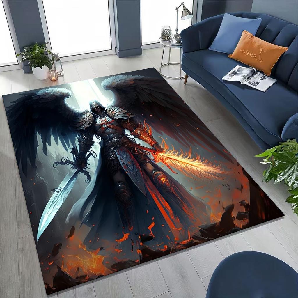 Тамплиер Рыцарь Крови Честь Святой Крестоносец Мультяшный Ковер для Спальни Гостиной Дивана Дома Декор Придверный Коврик, Детский Игровой Нескользящий Напольный Коврик