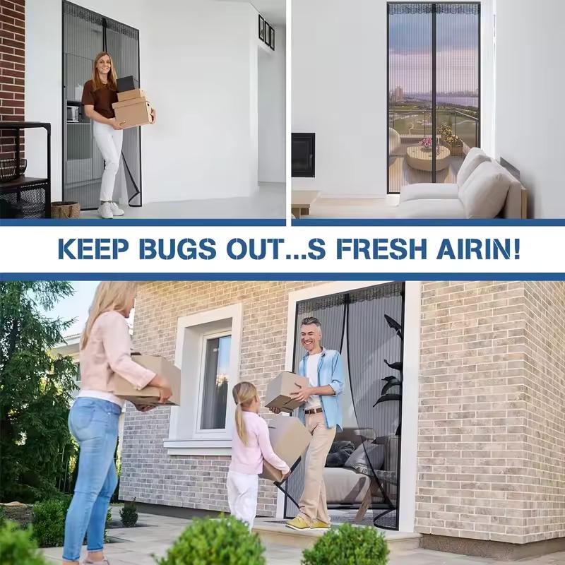 Summer Magnetic Door Net Magnetic Suction Door Curtain Gauze Door Mosquito Proof Household Non Punching Mosquito Proof Invisible Door Curtain