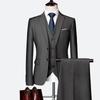 Men's Slim Fit Three-Piece Suit, Multi-Color British Wedding Tuxedo, Plus Size Groomsman Set