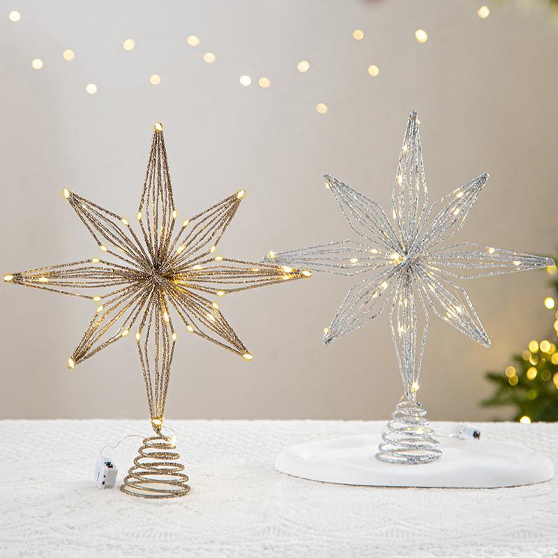 Minimalist Modern Christmas Tree Star Ornament 3d Snowflake Design Festive Decor