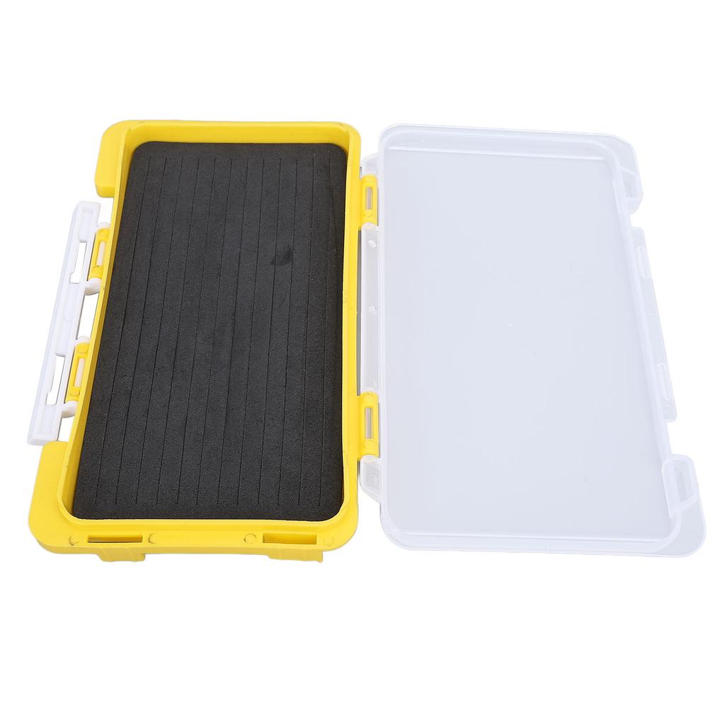 Коробка для джигов Водонепроницаемая Пластиковая Тонкая Вставка из пены Органайзер для хранения рыболовных крючков Желтая для ловли на приманку