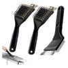 Barbecue Cleaning Brush - 3 Pieces - Stainless Steel - 3 In 1 - Rustproof - Durable